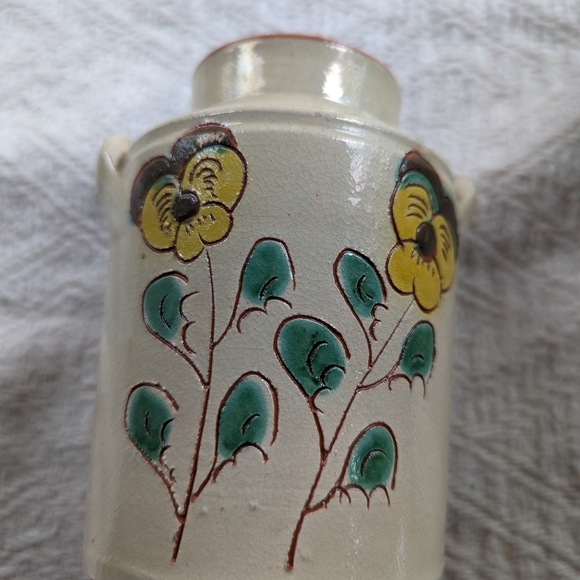 Pottery Vase With Flowers - Picture 5 of 6